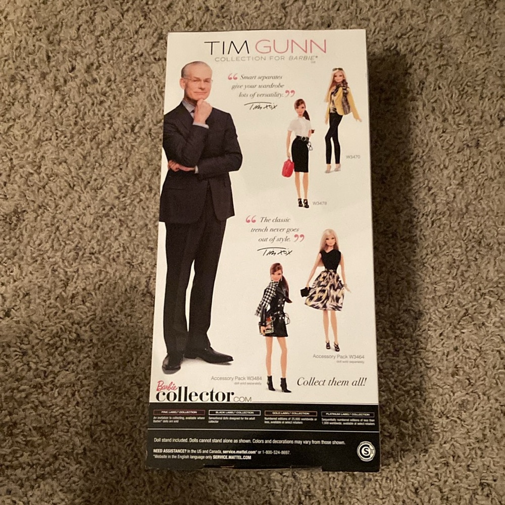New Barbie Tim Gunn Doll with Black Skirt and White Blouse - Picture 2 of 2